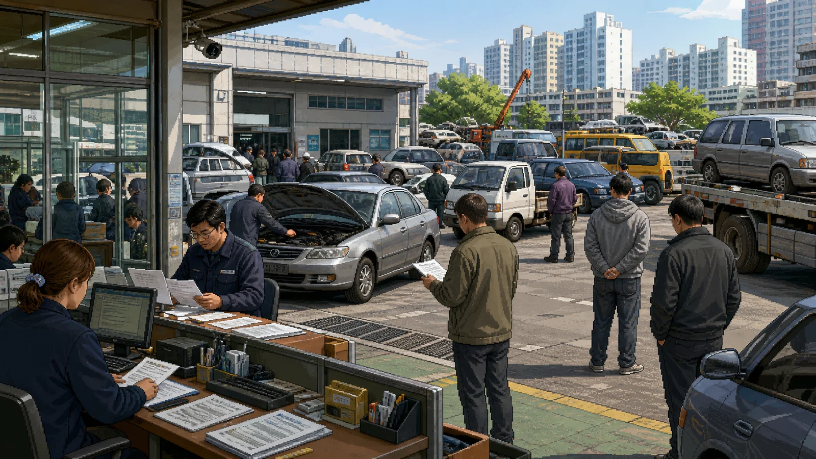 말소등록 5가지 사유와 1개월 카운트 비교 일러스트